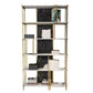 11.81"W 78.74"H Bookcase Glam Style Open Back Bookshelf for Study Room Home Office White-Black Clearhalo 'Bookcases' 'furn' 'furn_bookcases' 'Furniture' 'furniture_bookcases' 'kitchen' 'kitchen_bookcases' 'Living Room Furniture' 'Office Furniture' 4749938