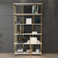 11.81"W 78.74"H Bookcase Glam Style Open Back Bookshelf for Study Room Home Office Clearhalo 'Bookcases' 'furn' 'furn_bookcases' 'Furniture' 'furniture_bookcases' 'kitchen' 'kitchen_bookcases' 'Living Room Furniture' 'Office Furniture' 4749946