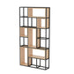 Industrial Open Etagere Bookshelf Iron Frame Solid Wood Shelf Bookshelf 47.2"L x 9.8"W x 94.5"H Clearhalo 'Bookcases' 'furn' 'furn_bookcases' 'Furniture' 'furniture_bookcases' 'kitchen' 'kitchen_bookcases' 'Living Room Furniture' 'Office Furniture' 4749987