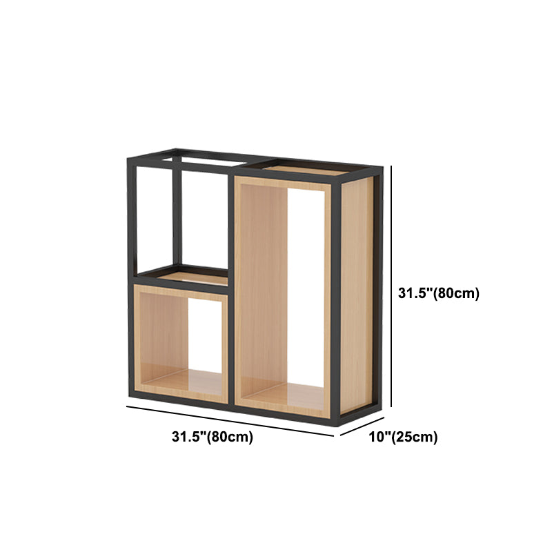 Industrial Open Etagere Bookshelf Iron Frame Solid Wood Shelf Bookshelf Clearhalo 'Bookcases' 'furn' 'furn_bookcases' 'Furniture' 'furniture_bookcases' 'kitchen' 'kitchen_bookcases' 'Living Room Furniture' 'Office Furniture' 4749992