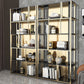 11.81"W 78.74"H Bookshelf Glam Style Open Back Bookcase for Study Room Home Office Clearhalo 'Bookcases' 'furn' 'furn_bookcases' 'Furniture' 'furniture_bookcases' 'kitchen' 'kitchen_bookcases' 'Living Room Furniture' 'Office Furniture' 4750016