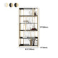 11.81"W 78.74"H Bookshelf Glam Style Open Back Bookcase for Study Room Home Office Clearhalo 'Bookcases' 'furn' 'furn_bookcases' 'Furniture' 'furniture_bookcases' 'kitchen' 'kitchen_bookcases' 'Living Room Furniture' 'Office Furniture' 4750022