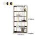 11.81"W 78.74"H Bookshelf Glam Style Open Back Bookcase for Study Room Home Office Clearhalo 'Bookcases' 'furn' 'furn_bookcases' 'Furniture' 'furniture_bookcases' 'kitchen' 'kitchen_bookcases' 'Living Room Furniture' 'Office Furniture' 4750023