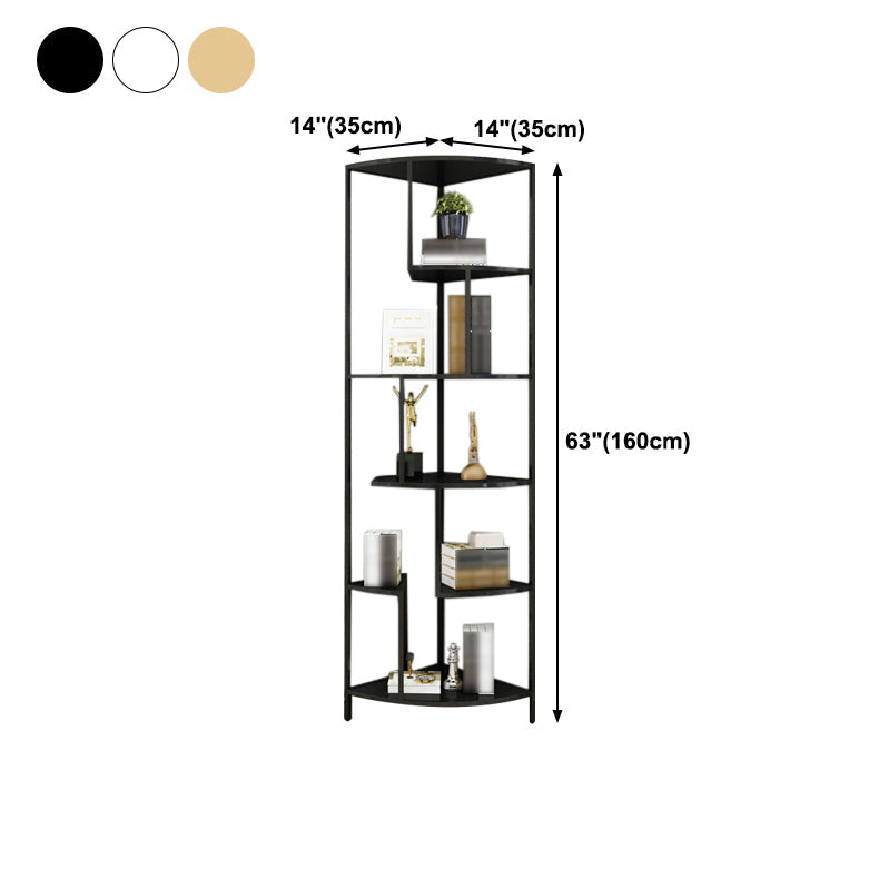 Industrial Metal Corner Bookshelf Open Vertical Bookshelf for Living Room Clearhalo 'Bookcases' 'furn' 'furn_bookcases' 'Furniture' 'furniture_bookcases' 'kitchen' 'kitchen_bookcases' 'Living Room Furniture' 'Office Furniture' 4750042