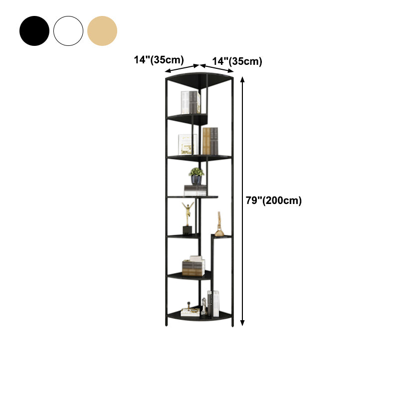 Industrial Metal Corner Bookshelf Open Vertical Bookshelf for Living Room Clearhalo 'Bookcases' 'furn' 'furn_bookcases' 'Furniture' 'furniture_bookcases' 'kitchen' 'kitchen_bookcases' 'Living Room Furniture' 'Office Furniture' 4750043