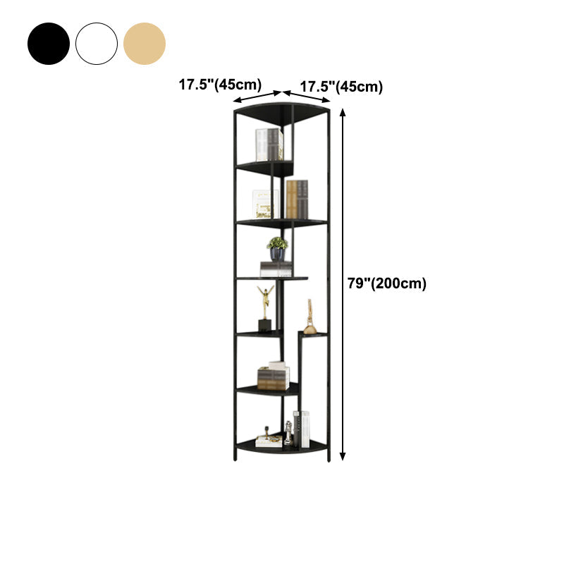 Industrial Metal Corner Bookshelf Open Vertical Bookshelf for Living Room Clearhalo 'Bookcases' 'furn' 'furn_bookcases' 'Furniture' 'furniture_bookcases' 'kitchen' 'kitchen_bookcases' 'Living Room Furniture' 'Office Furniture' 4750046
