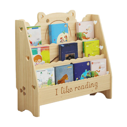 Scandinavian Style Bookshelf Closed Back Solid Wood Bookcase for Home and Office 23.6"L x 7.9"W x 22.8"H Clearhalo 'Bookcases' 'furn' 'furn_bookcases' 'Furniture' 'furniture_bookcases' 'kitchen' 'kitchen_bookcases' 'Living Room Furniture' 'Office Furniture' 4750056