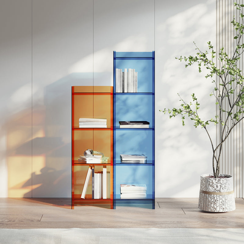 Scandinavian Acrylic Standard Bookshelf Closed Back Vertical Bookshelf Clearhalo 'Bookcases' 'furn' 'furn_bookcases' 'Furniture' 'furniture_bookcases' 'kitchen' 'kitchen_bookcases' 'Living Room Furniture' 'Office Furniture' 4750075