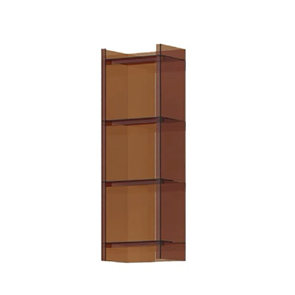 Scandinavian Acrylic Standard Bookshelf Closed Back Vertical Bookshelf 15.7"L x 9.8"W x 46.5"H Tan Clearhalo 'Bookcases' 'furn' 'furn_bookcases' 'Furniture' 'furniture_bookcases' 'kitchen' 'kitchen_bookcases' 'Living Room Furniture' 'Office Furniture' 4750085