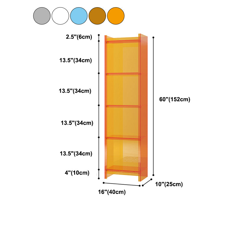 Scandinavian Acrylic Standard Bookshelf Closed Back Vertical Bookshelf Clearhalo 'Bookcases' 'furn' 'furn_bookcases' 'Furniture' 'furniture_bookcases' 'kitchen' 'kitchen_bookcases' 'Living Room Furniture' 'Office Furniture' 4750093