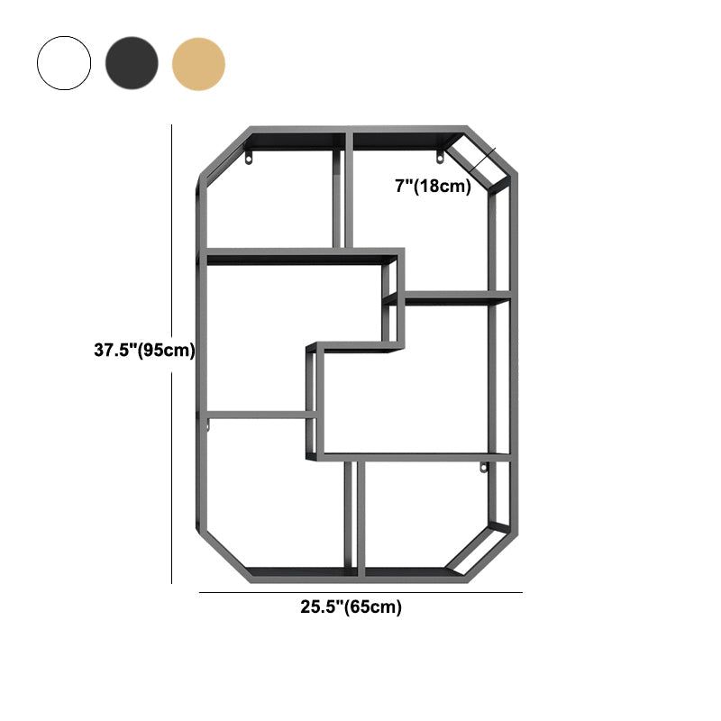 Industrial Wall Mounted Bookshelf Iron Closed Back Bookshelf for Home Clearhalo 'Bookcases' 'furn' 'furn_bookcases' 'Furniture' 'furniture_bookcases' 'kitchen' 'kitchen_bookcases' 'Living Room Furniture' 'Office Furniture' 4750110