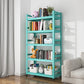 Scandinavian Style Bookcase Open Back Bookshelf for Home Office with Casters Blue Clearhalo 'Bookcases' 'furn' 'furn_bookcases' 'Furniture' 'furniture_bookcases' 'kitchen' 'kitchen_bookcases' 'Living Room Furniture' 'Office Furniture' 4750113