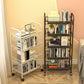 Industrial Steel Etagere Bookshelf Open Vertical Bookshelf with Caster Wheels Clearhalo 'Bookcases' 'furn' 'furn_bookcases' 'Furniture' 'furniture_bookcases' 'kitchen' 'kitchen_bookcases' 'Living Room Furniture' 'Office Furniture' 4750129