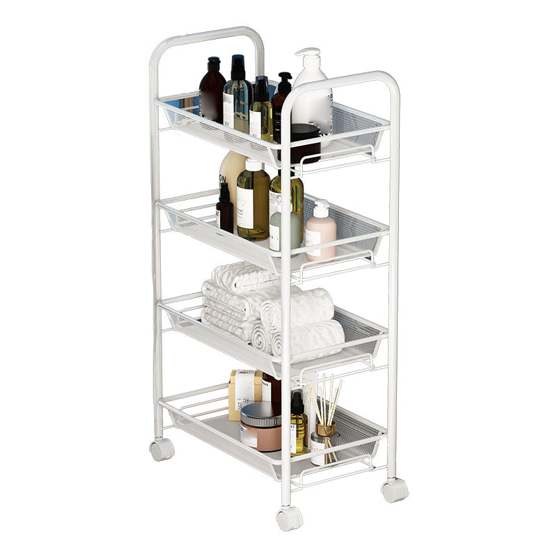 Industrial Steel Etagere Bookshelf Open Vertical Bookshelf with Caster Wheels Clearhalo 'Bookcases' 'furn' 'furn_bookcases' 'Furniture' 'furniture_bookcases' 'kitchen' 'kitchen_bookcases' 'Living Room Furniture' 'Office Furniture' 4750137