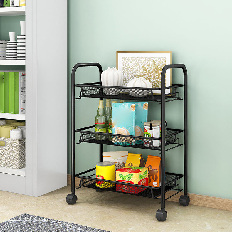 Industrial Steel Etagere Bookshelf Open Vertical Bookshelf with Caster Wheels Clearhalo 'Bookcases' 'furn' 'furn_bookcases' 'Furniture' 'furniture_bookcases' 'kitchen' 'kitchen_bookcases' 'Living Room Furniture' 'Office Furniture' 4750143