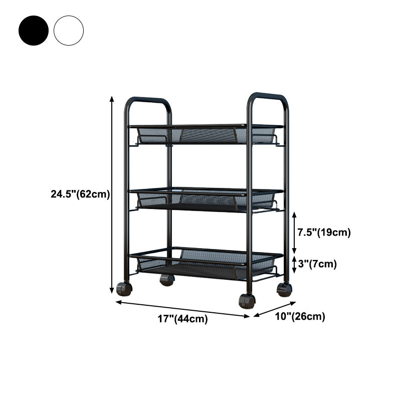 Industrial Steel Etagere Bookshelf Open Vertical Bookshelf with Caster Wheels Clearhalo 'Bookcases' 'furn' 'furn_bookcases' 'Furniture' 'furniture_bookcases' 'kitchen' 'kitchen_bookcases' 'Living Room Furniture' 'Office Furniture' 4750145