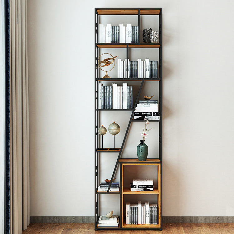 78.74"H Bookshelf Industrial Style Open Back Bookcase for Home Office Clearhalo 'Bookcases' 'furn' 'furn_bookcases' 'Furniture' 'furniture_bookcases' 'kitchen' 'kitchen_bookcases' 'Living Room Furniture' 'Office Furniture' 4750148