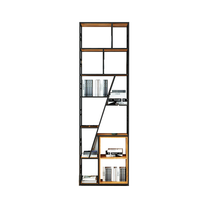 78.74"H Bookshelf Industrial Style Open Back Bookcase for Home Office 23.6"L x 9.8"W x 78.7"H Clearhalo 'Bookcases' 'furn' 'furn_bookcases' 'Furniture' 'furniture_bookcases' 'kitchen' 'kitchen_bookcases' 'Living Room Furniture' 'Office Furniture' 4750149