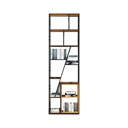 78.74"H Bookshelf Industrial Style Open Back Bookcase for Home Office 23.6"L x 9.8"W x 78.7"H Clearhalo 'Bookcases' 'furn' 'furn_bookcases' 'Furniture' 'furniture_bookcases' 'kitchen' 'kitchen_bookcases' 'Living Room Furniture' 'Office Furniture' 4750149