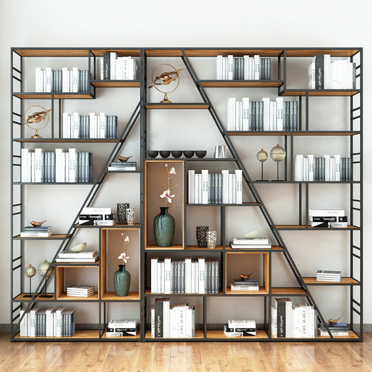 78.74"H Bookshelf Industrial Style Open Back Bookcase for Home Office Clearhalo 'Bookcases' 'furn' 'furn_bookcases' 'Furniture' 'furniture_bookcases' 'kitchen' 'kitchen_bookcases' 'Living Room Furniture' 'Office Furniture' 4750158