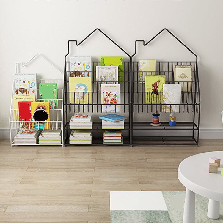 Industrial Metal Ladder Bookshelf Closed Back Iron Bookshelf for Home Clearhalo 'Bookcases' 'furn' 'furn_bookcases' 'Furniture' 'furniture_bookcases' 'kitchen' 'kitchen_bookcases' 'Living Room Furniture' 'Office Furniture' 4750163