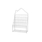 Industrial Metal Ladder Bookshelf Closed Back Iron Bookshelf for Home 18.5"L x 9.8"W x 31.5"H White Clearhalo 'Bookcases' 'furn' 'furn_bookcases' 'Furniture' 'furniture_bookcases' 'kitchen' 'kitchen_bookcases' 'Living Room Furniture' 'Office Furniture' 4750164
