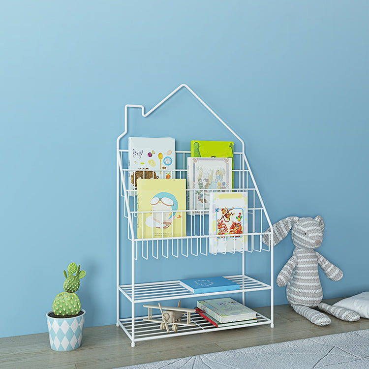 Industrial Metal Ladder Bookshelf Closed Back Iron Bookshelf for Home Clearhalo 'Bookcases' 'furn' 'furn_bookcases' 'Furniture' 'furniture_bookcases' 'kitchen' 'kitchen_bookcases' 'Living Room Furniture' 'Office Furniture' 4750166