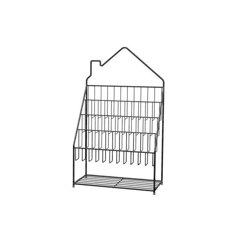 Industrial Metal Ladder Bookshelf Closed Back Iron Bookshelf for Home 18.5"L x 9.8"W x 31.5"H Black Clearhalo 'Bookcases' 'furn' 'furn_bookcases' 'Furniture' 'furniture_bookcases' 'kitchen' 'kitchen_bookcases' 'Living Room Furniture' 'Office Furniture' 4750171