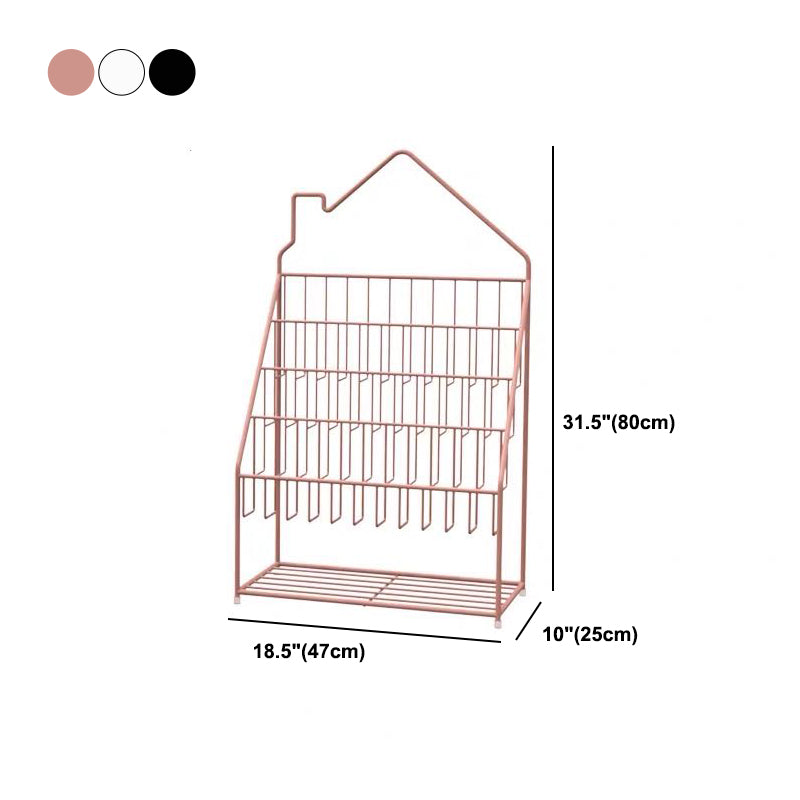 Industrial Metal Ladder Bookshelf Closed Back Iron Bookshelf for Home Clearhalo 'Bookcases' 'furn' 'furn_bookcases' 'Furniture' 'furniture_bookcases' 'kitchen' 'kitchen_bookcases' 'Living Room Furniture' 'Office Furniture' 4750176