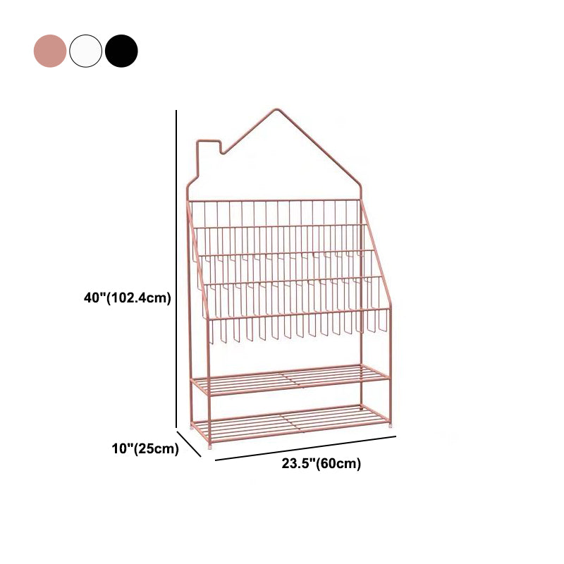 Industrial Metal Ladder Bookshelf Closed Back Iron Bookshelf for Home Clearhalo 'Bookcases' 'furn' 'furn_bookcases' 'Furniture' 'furniture_bookcases' 'kitchen' 'kitchen_bookcases' 'Living Room Furniture' 'Office Furniture' 4750177