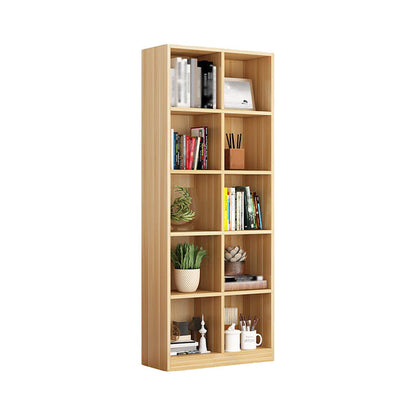 Closed Back Wood Bookshelf Scandinavian Style Bookcase for Home Office 31.5"L x 9.4"W x 70.9"H Clearhalo 'Bookcases' 'furn' 'furn_bookcases' 'Furniture' 'furniture_bookcases' 'kitchen' 'kitchen_bookcases' 'Living Room Furniture' 'Office Furniture' 4750180