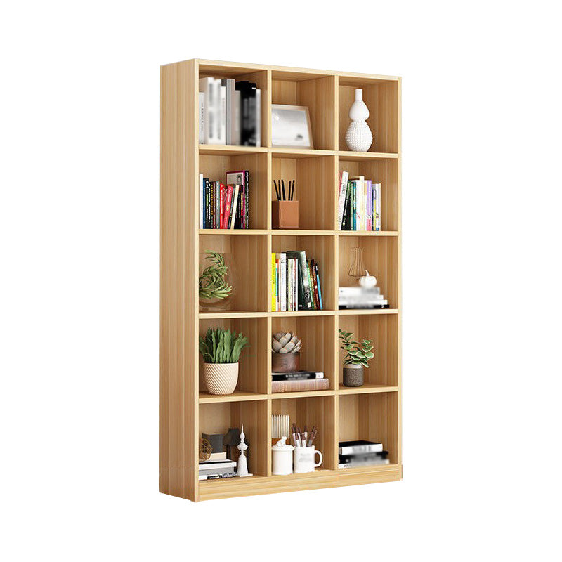 Closed Back Wood Bookshelf Scandinavian Style Bookcase for Home Office 47.2"L x 9.4"W x 70.9"H Clearhalo 'Bookcases' 'furn' 'furn_bookcases' 'Furniture' 'furniture_bookcases' 'kitchen' 'kitchen_bookcases' 'Living Room Furniture' 'Office Furniture' 4750184