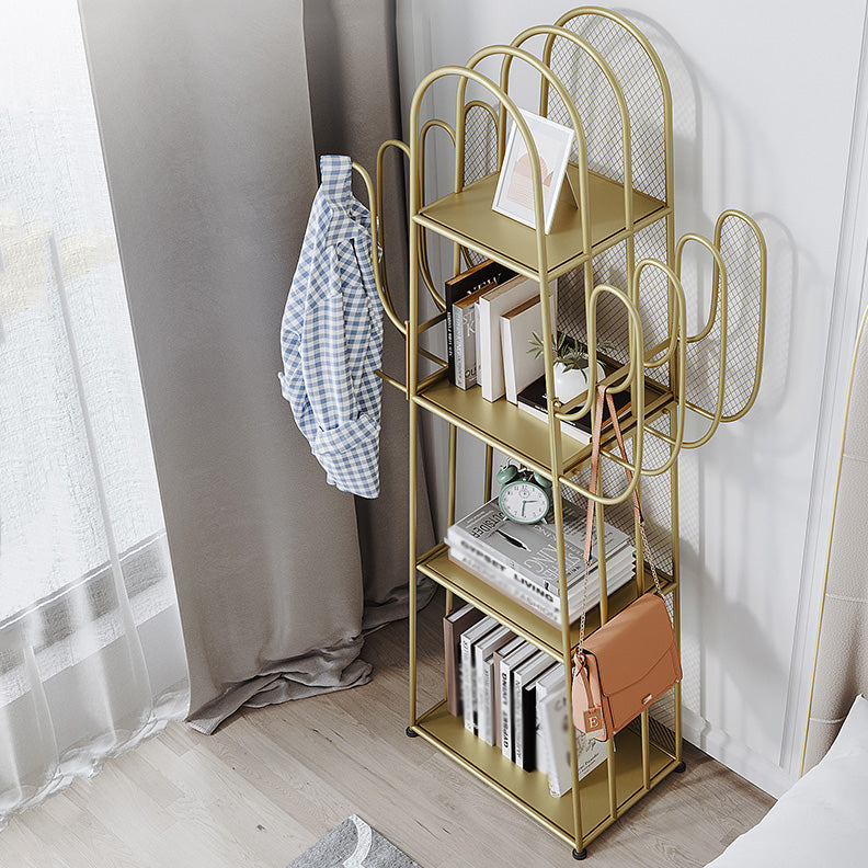 Closed Back Metal Bookshelf Scandinavian Style Bookcase for Home Office Clearhalo 'Bookcases' 'furn' 'furn_bookcases' 'Furniture' 'furniture_bookcases' 'kitchen' 'kitchen_bookcases' 'Living Room Furniture' 'Office Furniture' 4750194