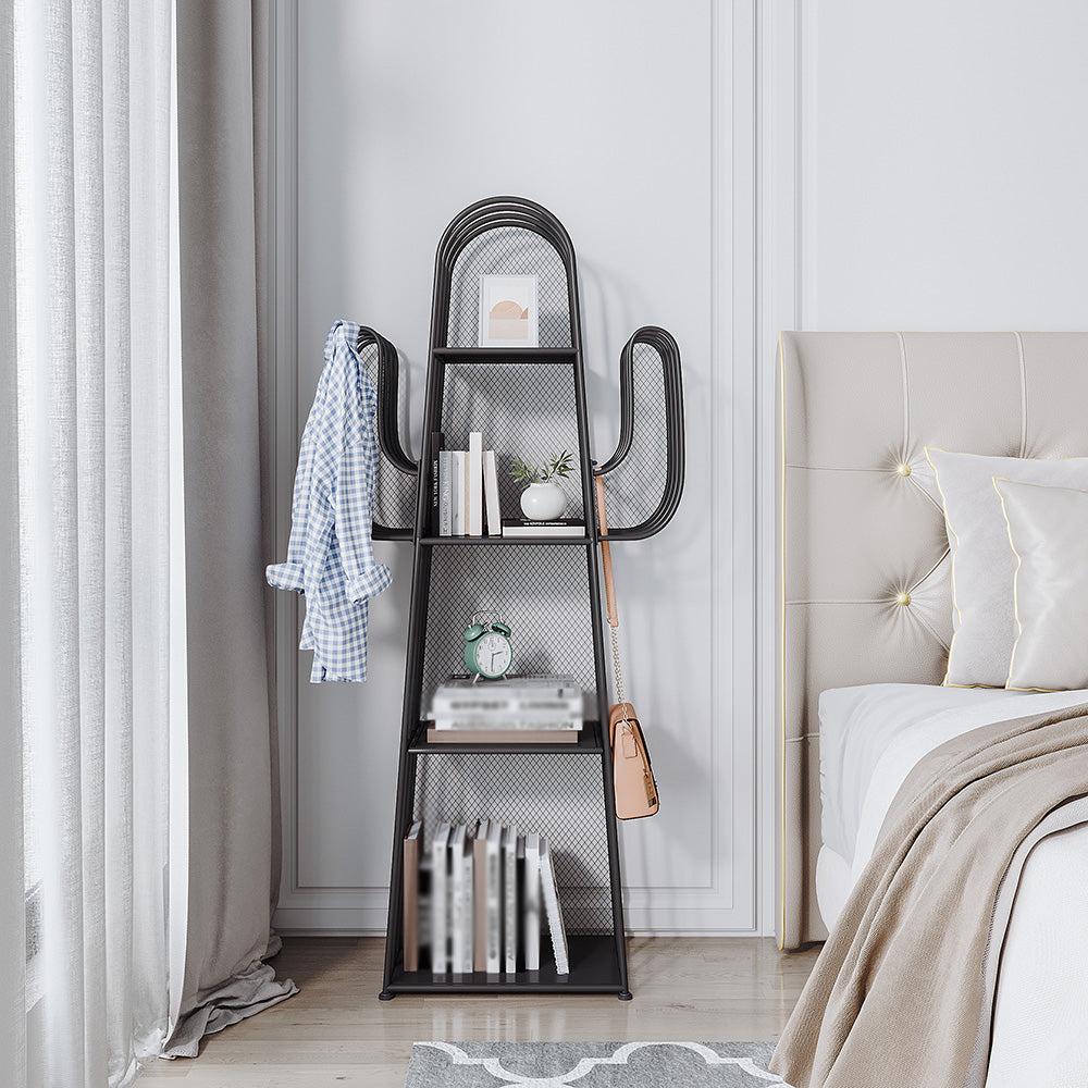 Closed Back Metal Bookshelf Scandinavian Style Bookcase for Home Office Black Clearhalo 'Bookcases' 'furn' 'furn_bookcases' 'Furniture' 'furniture_bookcases' 'kitchen' 'kitchen_bookcases' 'Living Room Furniture' 'Office Furniture' 4750199