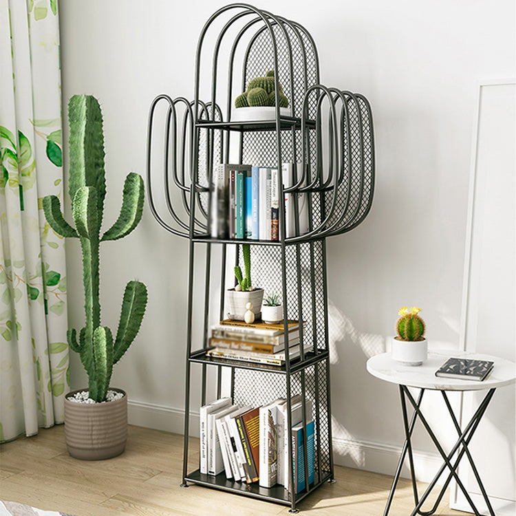 Closed Back Metal Bookshelf Scandinavian Style Bookcase for Home Office Clearhalo 'Bookcases' 'furn' 'furn_bookcases' 'Furniture' 'furniture_bookcases' 'kitchen' 'kitchen_bookcases' 'Living Room Furniture' 'Office Furniture' 4750203