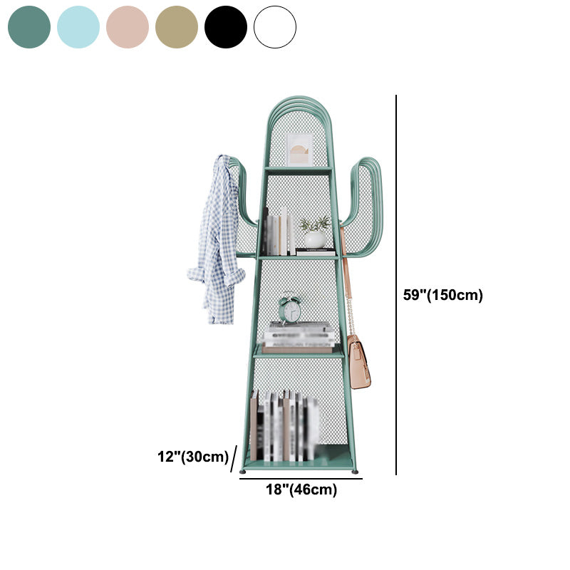 Closed Back Metal Bookshelf Scandinavian Style Bookcase for Home Office Clearhalo 'Bookcases' 'furn' 'furn_bookcases' 'Furniture' 'furniture_bookcases' 'kitchen' 'kitchen_bookcases' 'Living Room Furniture' 'Office Furniture' 4750205