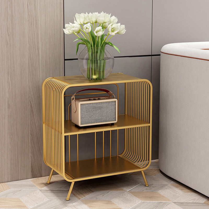 Gold Scandinavian Iron Standard Bookshelf Closed Back Vertical Bookshelf for Bedroom Clearhalo 'Bookcases' 'furn' 'furn_bookcases' 'Furniture' 'furniture_bookcases' 'kitchen' 'kitchen_bookcases' 'Living Room Furniture' 'Office Furniture' 4750211