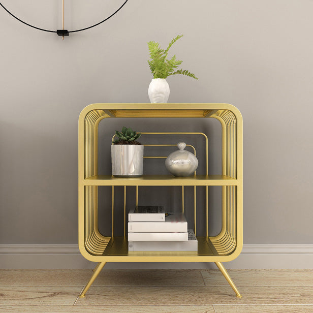 Gold Scandinavian Iron Standard Bookshelf Closed Back Vertical Bookshelf for Bedroom Clearhalo 'Bookcases' 'furn' 'furn_bookcases' 'Furniture' 'furniture_bookcases' 'kitchen' 'kitchen_bookcases' 'Living Room Furniture' 'Office Furniture' 4750215