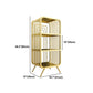 Gold Scandinavian Iron Standard Bookshelf Closed Back Vertical Bookshelf for Bedroom Clearhalo 'Bookcases' 'furn' 'furn_bookcases' 'Furniture' 'furniture_bookcases' 'kitchen' 'kitchen_bookcases' 'Living Room Furniture' 'Office Furniture' 4750218