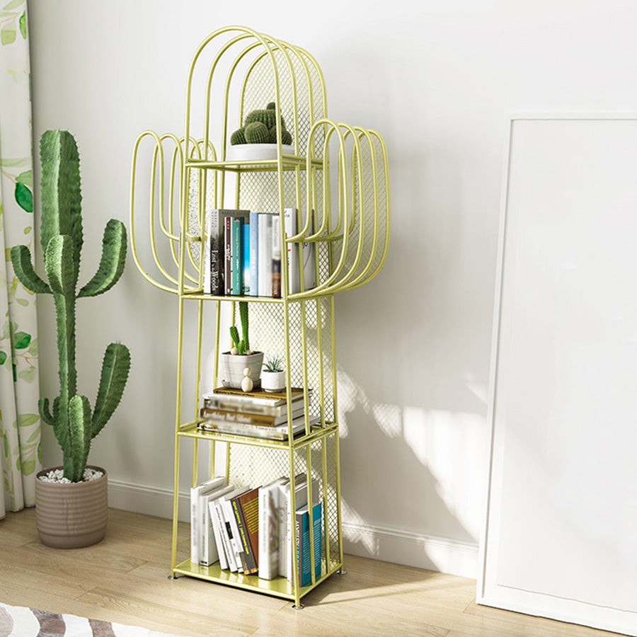 Industrial Iron Geometric Bookshelf Closed Back Vertical Bookshelf,18.1"L x 11.8"W x 59"H Clearhalo 'Bookcases' 'furn' 'furn_bookcases' 'Furniture' 'furniture_bookcases' 'kitchen' 'kitchen_bookcases' 'Living Room Furniture' 'Office Furniture' 4750228