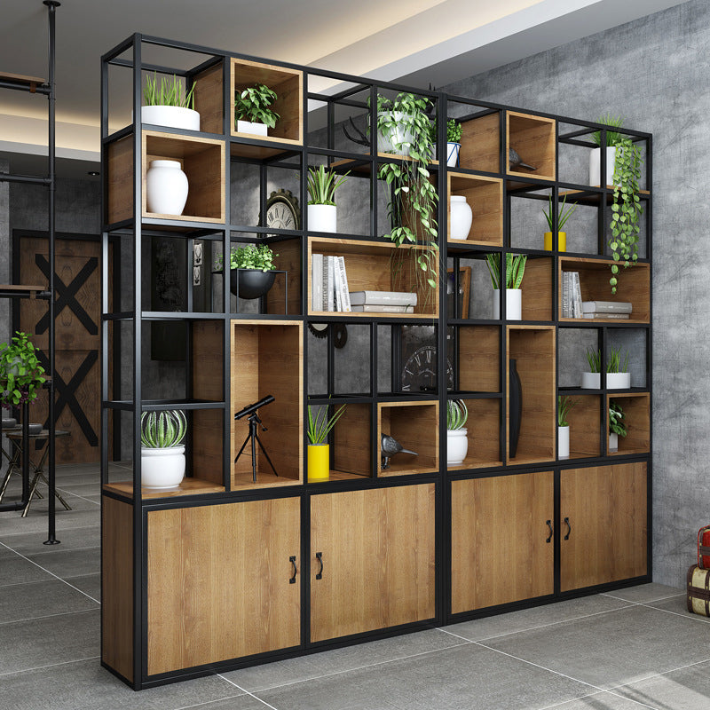 Industrial Style Bookshelf Solid Wood Open Back Bookcase for Home Office Clearhalo 'Bookcases' 'furn' 'furn_bookcases' 'Furniture' 'furniture_bookcases' 'kitchen' 'kitchen_bookcases' 'Living Room Furniture' 'Office Furniture' 4750241