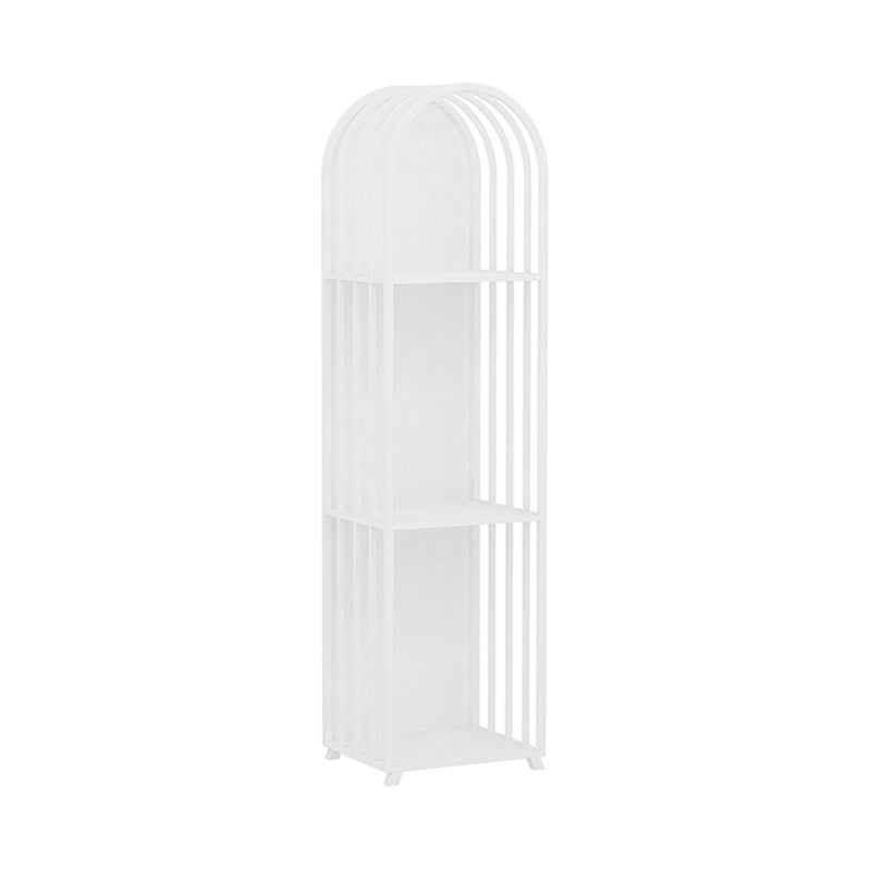 Scandinavian Style Bookcase Closed Back Bookshelf for Office Home Study Room 11.8"L x 9.8"W x 45.3"H White Clearhalo 'Bookcases' 'furn' 'furn_bookcases' 'Furniture' 'furniture_bookcases' 'kitchen' 'kitchen_bookcases' 'Living Room Furniture' 'Office Furniture' 4750255