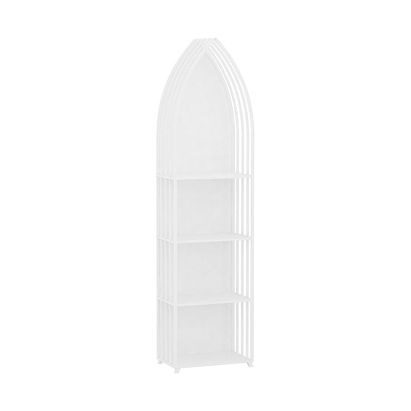 Scandinavian Style Bookcase Closed Back Bookshelf for Office Home Study Room 15.7"L x 9.8"W x 61"H White Clearhalo 'Bookcases' 'furn' 'furn_bookcases' 'Furniture' 'furniture_bookcases' 'kitchen' 'kitchen_bookcases' 'Living Room Furniture' 'Office Furniture' 4750256