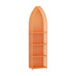 Scandinavian Style Bookcase Closed Back Bookshelf for Office Home Study Room 15.7"L x 9.8"W x 61"H Orange Clearhalo 'Bookcases' 'furn' 'furn_bookcases' 'Furniture' 'furniture_bookcases' 'kitchen' 'kitchen_bookcases' 'Living Room Furniture' 'Office Furniture' 4750260