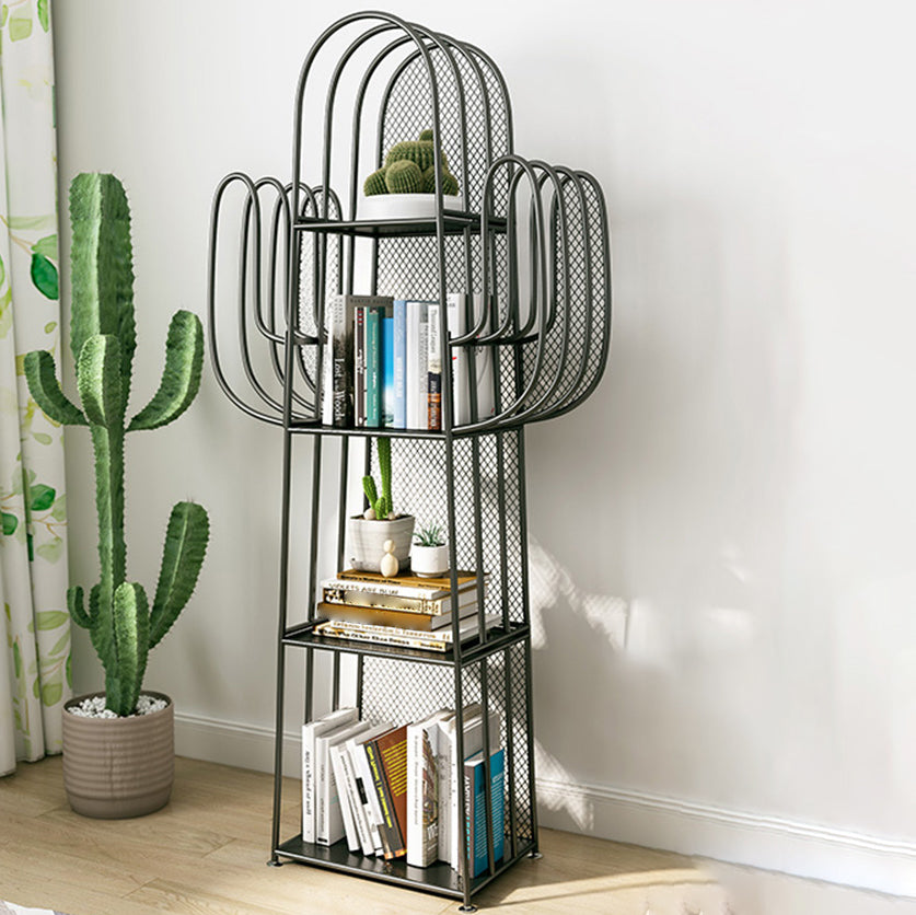 Closed Back Bookshelf Scandinavian Style Bookcase for Home Office Study Room Black Clearhalo 'Bookcases' 'furn' 'furn_bookcases' 'Furniture' 'furniture_bookcases' 'kitchen' 'kitchen_bookcases' 'Living Room Furniture' 'Office Furniture' 4750273