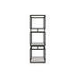 Industrial Metal Open Back Bookshelf Vertical Bookshelf for Living Room 12"L x 12"W x 47"H Black Clearhalo 'Bookcases' 'furn' 'furn_bookcases' 'Furniture' 'furniture_bookcases' 'kitchen' 'kitchen_bookcases' 'Living Room Furniture' 'Office Furniture' 4750287