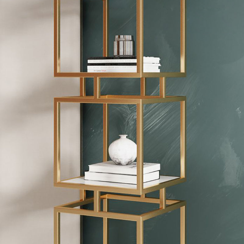 Industrial Metal Open Back Bookshelf Vertical Bookshelf for Living Room Clearhalo 'Bookcases' 'furn' 'furn_bookcases' 'Furniture' 'furniture_bookcases' 'kitchen' 'kitchen_bookcases' 'Living Room Furniture' 'Office Furniture' 4750294