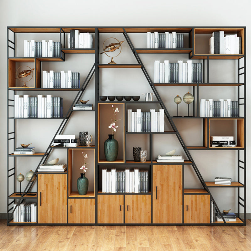 Open Back Bookshelf Industrial Style Bookcase for Home Office Clearhalo 'Bookcases' 'furn' 'furn_bookcases' 'Furniture' 'furniture_bookcases' 'kitchen' 'kitchen_bookcases' 'Living Room Furniture' 'Office Furniture' 4750300