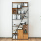 Open Back Bookshelf Industrial Style Bookcase for Home Office 35.4"L x 9.8"W x 78.7"H Clearhalo 'Bookcases' 'furn' 'furn_bookcases' 'Furniture' 'furniture_bookcases' 'kitchen' 'kitchen_bookcases' 'Living Room Furniture' 'Office Furniture' 4750303