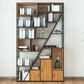 Open Back Bookshelf Industrial Style Bookcase for Home Office 47.2"L x 9.8"W x 78.7"H Clearhalo 'Bookcases' 'furn' 'furn_bookcases' 'Furniture' 'furniture_bookcases' 'kitchen' 'kitchen_bookcases' 'Living Room Furniture' 'Office Furniture' 4750304